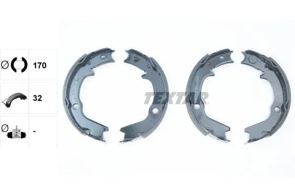 Textar Parking Brake Shoes Set Of 4 Fits Rear Axle 91082800 - image 3