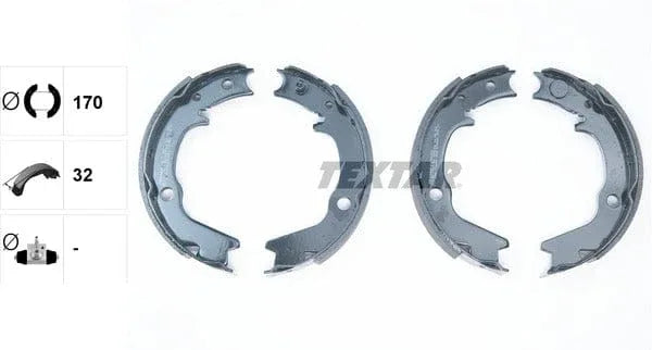 Textar Parking Brake Shoes Set Of 4 Fits Rear Axle 91082800 - image 4