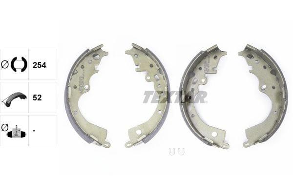 Textar Brake Shoes Full Set Of 4 Rear Without Handbrake Lever 91083700 - image 3