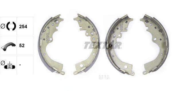 Textar Brake Shoes Full Set Of 4 Rear Without Handbrake Lever 91083700 - image 4