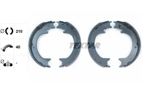 Textar Parking Brake Shoes Set Of 4 Fits Rear Axle 91083800 - image 3