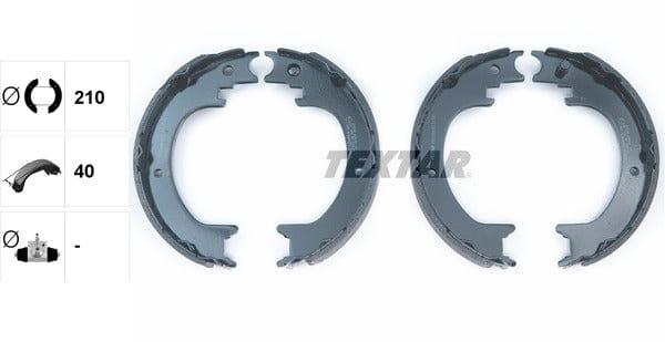 Textar Parking Brake Shoes Set Of 4 Fits Rear Axle 91083800 - image 4