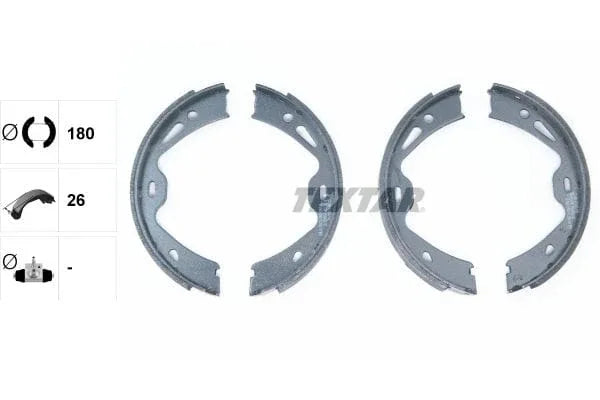 Textar Parking Brake Shoes Set Of 4 Fits Rear Axle 91084000 - image 3