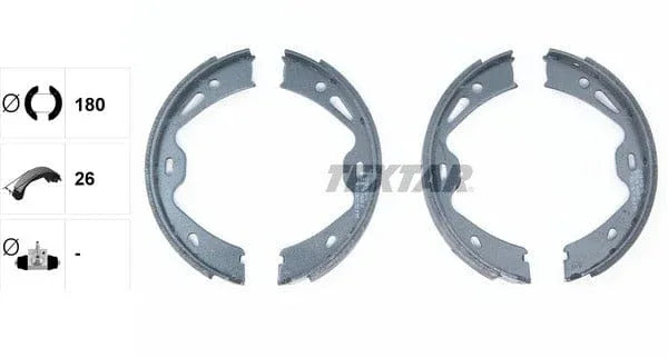Textar Parking Brake Shoes Set Of 4 Fits Rear Axle 91084000 - image 4