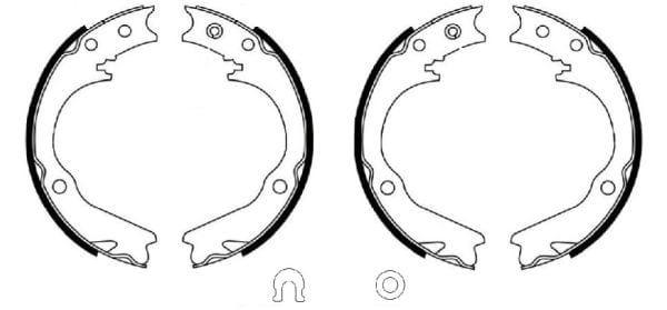 Textar Parking Brake Shoes Set Of 4 Fits Rear Axle 91087400 - image 3