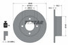 Textar Rear Brake Disc Solid 92026100 245mm thumbnail