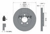 Textar Front Coated High-Carbon Brake Disc Pro+ Vented 92082205 256mm thumbnail