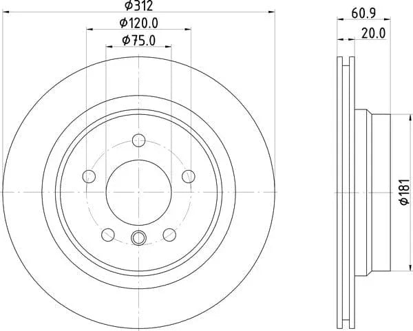 Textar Rear Brake Disc Pro Vented 92098703 312mm - image 4