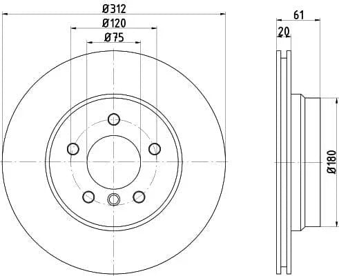 Textar Rear Brake Disc Pro Vented 92098703 312mm - image 3