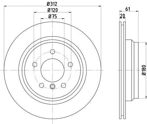 Textar Rear Brake Disc Pro Vented 92098803 312mm - image 3
