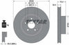 Textar Front Coated High-Carbon Brake Disc Pro+ Perforated Vented 92099205 330mm thumbnail
