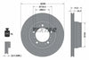 Textar Rear Brake Disc Pro+ Perforated Vented 92100107 299mm thumbnail