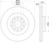Textar Front Coated High-Carbon Brake Disc Pro+ Vented 92112505 345mm thumbnail
