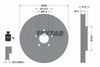 Textar Front Coated High-Carbon Brake Disc Pro+ Perforated Vented 92124105 330mm thumbnail