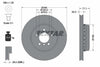 Textar Front Coated High-Carbon Brake Disc Pro+ Two-Piece Brake Disc Vented 92141825 348mm thumbnail