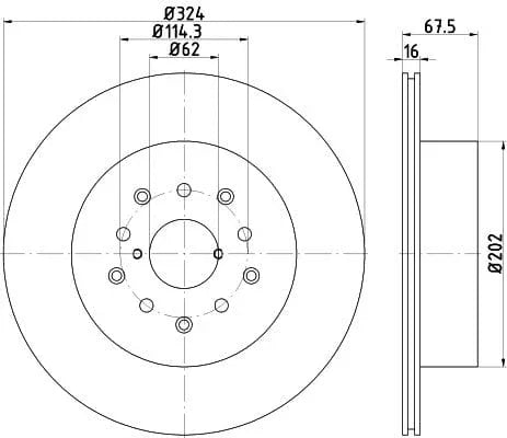 Textar Rear Brake Disc Pro Vented 92170903 324mm - image 3