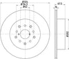 Textar Rear Brake Disc Pro Vented 92170903 324mm thumbnail