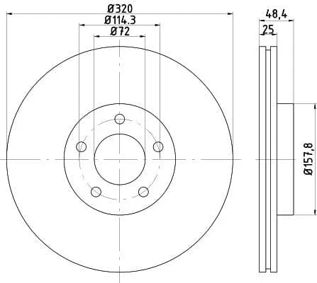Textar Front Coated Brake Disc Pro Vented 92223503 320mm - image 3