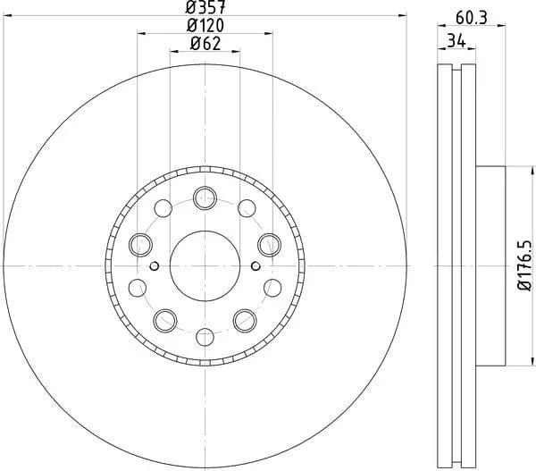 Textar Front Coated Brake Disc Pro Vented 92224203 357mm - image 4