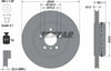 Textar Rear Brake Disc Pro+ Two-Piece Brake Disc Vented 92253925 345mm thumbnail