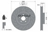Textar Front Coated High-Carbon Brake Disc Pro+ Perforated Vented 92260305 360mm thumbnail