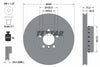 Textar Front Coated High-Carbon Brake Disc Pro+ Two-Piece Brake Disc Vented 92264925 340mm thumbnail