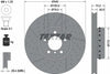 Textar Front Coated High-Carbon Brake Disc Pro+ Drilled Dimples Two-Piece Brake Disc Slotted Vented 92265025 340mm thumbnail