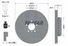 Textar Front Coated High-Carbon Brake Disc Pro+ Drilled Dimples Two-Piece Brake Disc Slotted Vented 92265425 370mm thumbnail