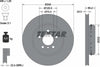 Textar Rear Brake Disc Pro+ Two-Piece Brake Disc Vented 92265625 345mm thumbnail