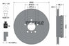 Textar Rear Brake Disc Pro+ Two-Piece Brake Disc Vented 92265925 330mm thumbnail