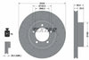 Textar Front Coated High-Carbon Brake Disc Pro+ Perforated Vented 92279605 330mm thumbnail