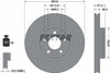 Textar Front Coated High-Carbon Brake Disc Pro+ Vented 92282705 318mm thumbnail