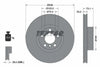 Textar Front Coated High-Carbon Brake Disc Pro+ Vented 92320505 348mm thumbnail