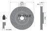 Textar Front Coated High-Carbon Brake Disc Pro+ Vented Slotted Perforated 92337005 390mm thumbnail