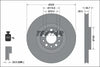 Textar Front Coated High-Carbon Brake Disc Pro+ Vented 92337905 330mm thumbnail