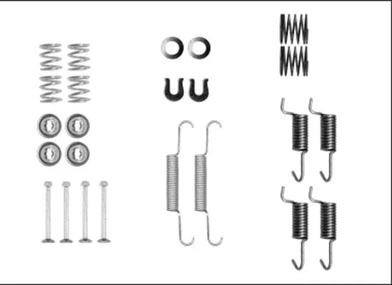 Textar Parking Brake Shoes Accessory Fitting Kit Rear Axle 97042500 - image 3