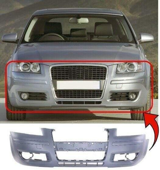 Fits Audi A3 3/5Dr 2004-2008 Front Bumper Primed Not S-Line Or Rs - image 2