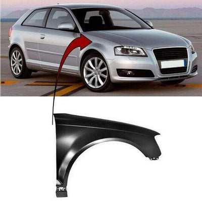 Fits Audi A3 Hatchback 2008-2012, Cabriolet 2008-2013 Front Wing Driver Side O/S Primed Does Not Fit RS3 Models - tradevehicleparts.co.uk