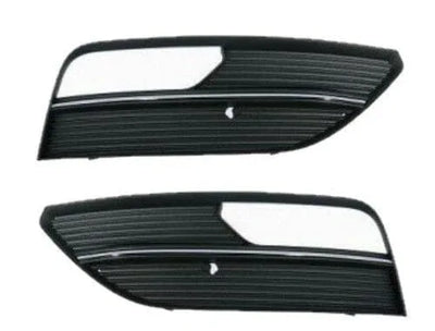 Fits Audi A3 2012-2016 Front Bumper Fog Grille With Chrome Trim Pair Left & Right With Hole - tradevehicleparts.co.uk