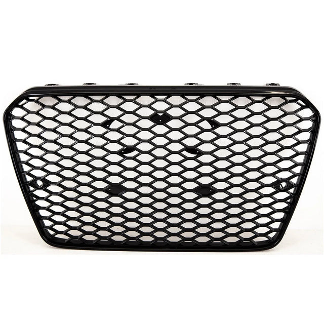 Fits Audi A5 S5 2012-2016 Front Main Grille Gloss Black Honeycomb Sport Badgeless - image 2