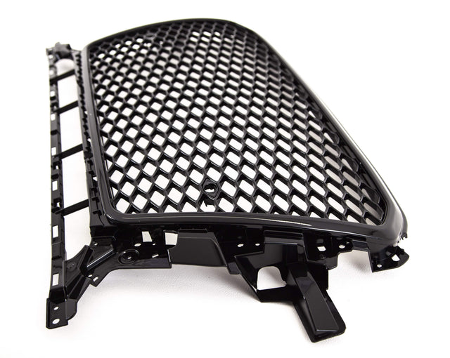 Fits Audi Q5 2012-2016 Front Main Grille Gloss Black Honeycomb RS Look Badgeless - image 2
