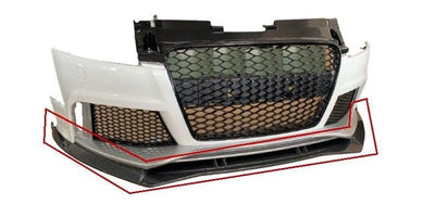 Fits Audi TT 2008-2014 Front Bumper Spoiler Black For Standard Models - tradevehicleparts.co.uk