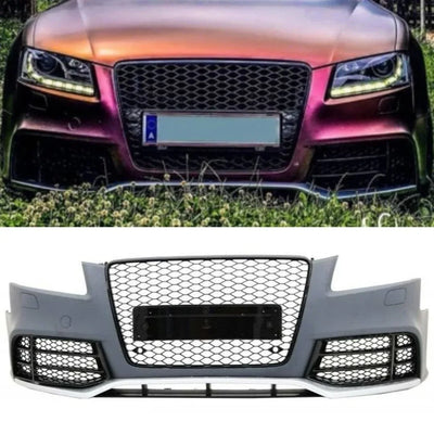 Fits Audi A5 2007-2012 Front Bumper Body Kit With Main Grille RS Look - tradevehicleparts.co.uk