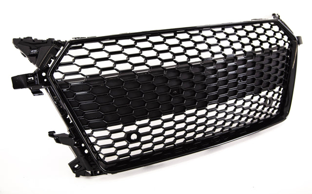Fits Audi TT TTS 2014-2018 Front Main Grille Gloss Black Honeycomb RS Look Badgeless - image 4