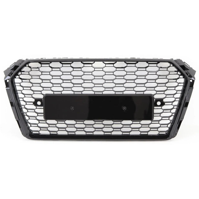 Fits Audi A4 S4 B9 2015-2018 Front Bumper Grille Gloss Black Honeycomb Sport - image 2