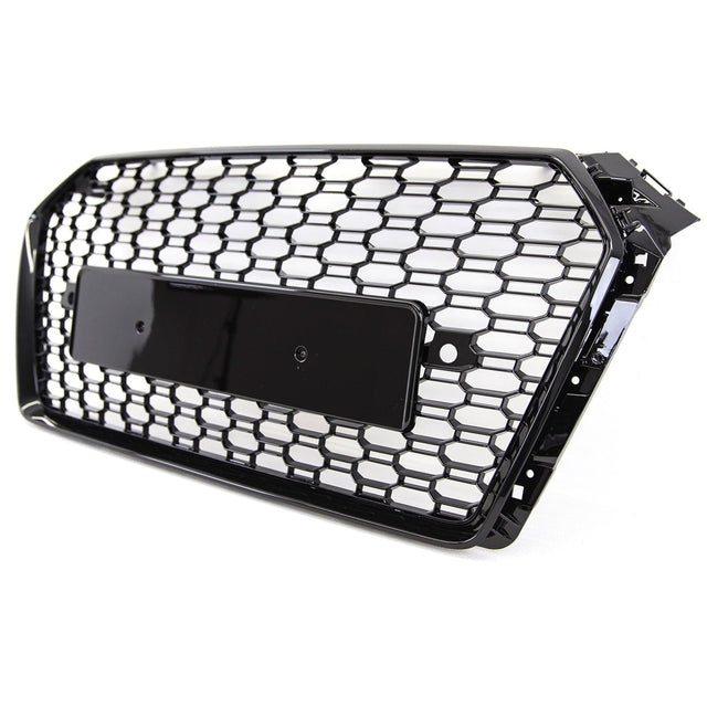 Fits Audi A4 S4 B9 2015-2018 Front Bumper Grille Gloss Black Honeycomb Sport - image 4