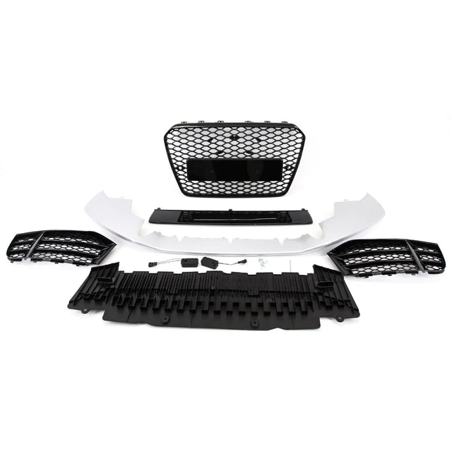 Fits Audi A5 S5 8T Facelift 2011-2016 Front Bumper Body Kit With Honeycomb Grilles RS5 Style Conversion - image 3