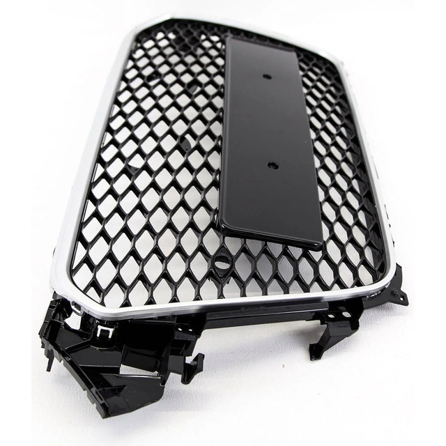 Fits Audi A4 B8.5 2011-2015 Front Bumper Grille Honeycomb Gloss Black & Chrome RS4 Style - image 5