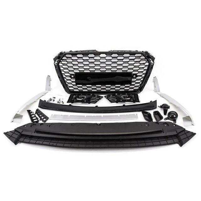 Fits Audi A4 B9 Facelift 2015-2018 Front Bumper Bodykit With Honeycomb Grilles Sport - image 6