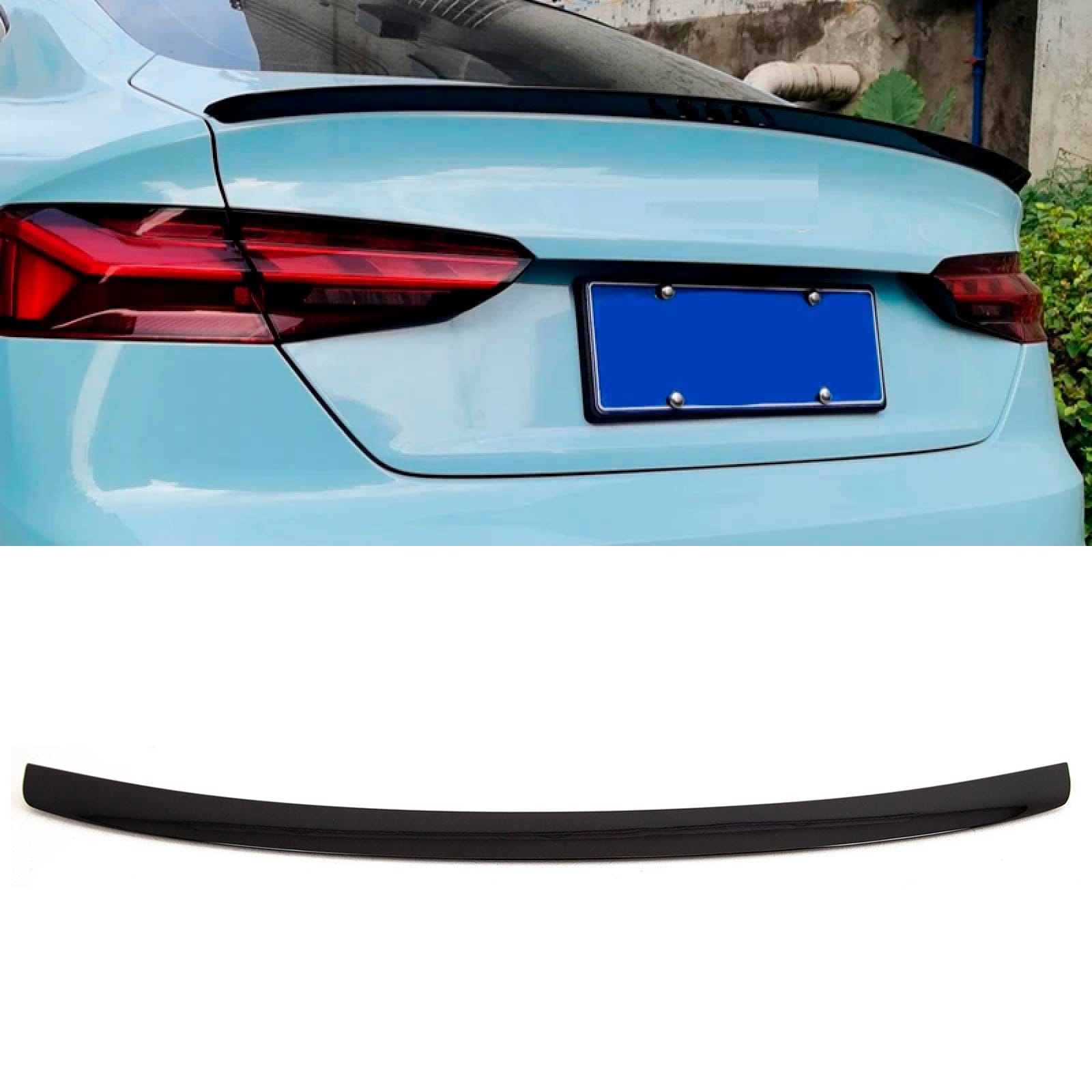 AD5198 Audi A5 S5 RS5 Sportback 2017- Rear Trunk Boot Lip Spoiler Gloss Black